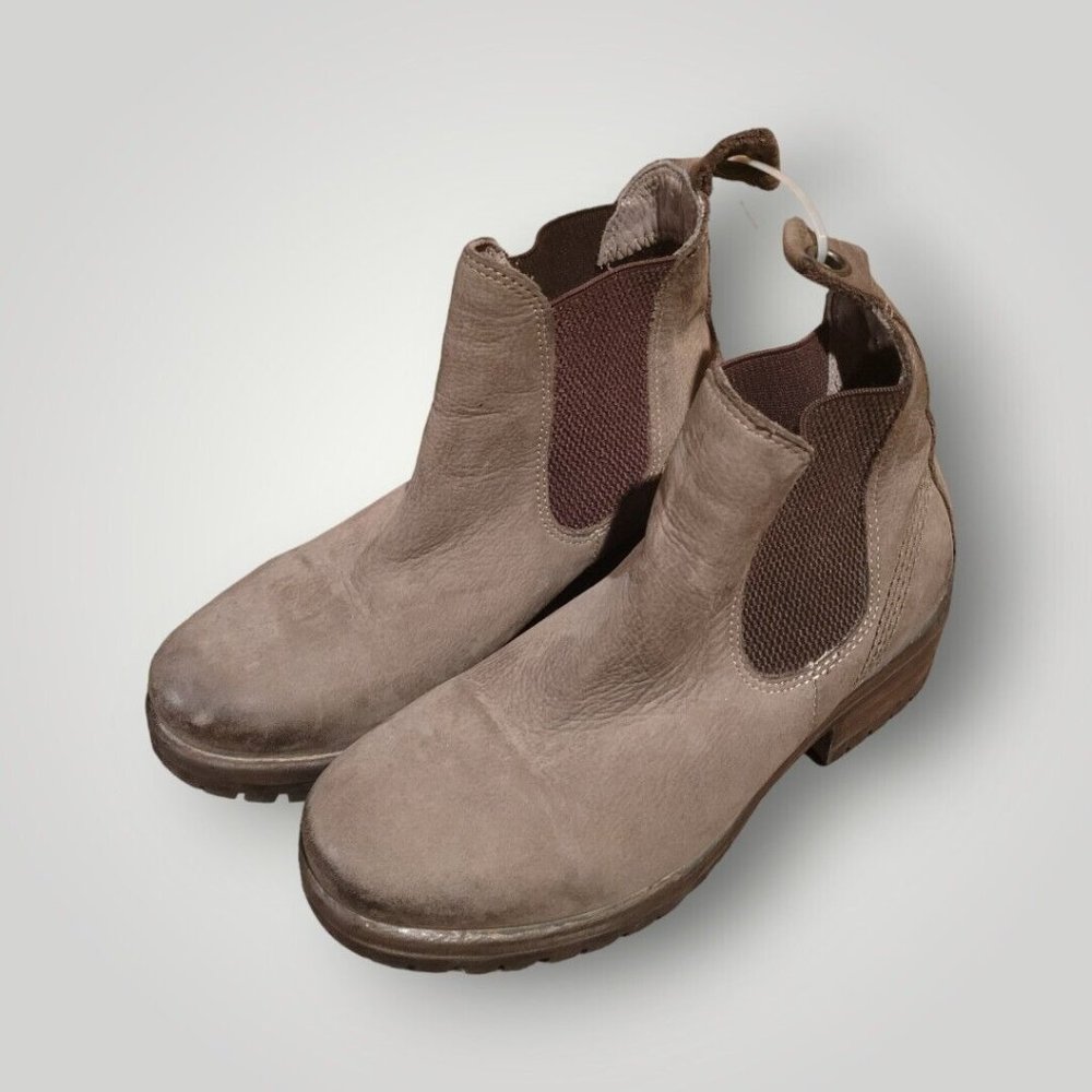 Bueno Leather Florida Boots Shoes  Taupe Womens Size 36 Bootie Ankle Elastic